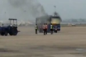 चेन्नई हवाई अड्डे पर इंडिगो एयरलाइंस की बस में लगी आग, कोई हताहत नहीं