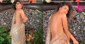 प्रियंका चोपड़ा ने गोल्डन साड़ी में दिखाया अपना सेक्सी अंदाज, देखें  वीडियो