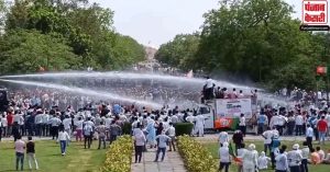 गहलोत सरकार के खिलाफ BJP कार्यकर्ताओं का प्रदर्शन, पुलिस ने किया वाटर कैनन का इस्तेमाल, कई हिरासत में लिए
