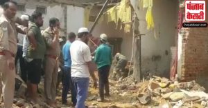 गाजियाबाद में तेज धमाके के बाद गिरा दो मंजिला मकान, एक की मौत, छह अस्पताल में भर्ती