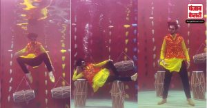 नवरात्रि के मौके पर पानी के अंदर गरबा करता दिखा शख्स, वायरल हुआ वीडियो