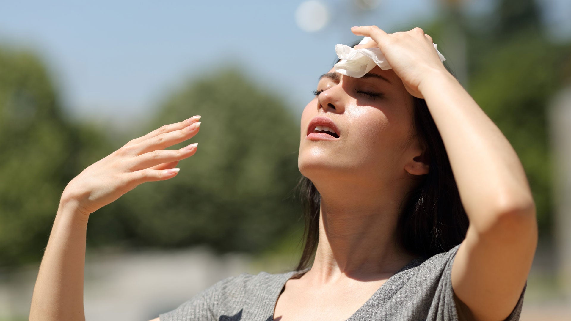 woman suffering from heatstroke