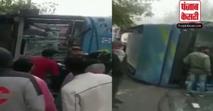 Delhi: रोहिणी सेक्टर 15 में DTC इलेक्ट्रिक बस पलटने से 3 यात्री घायल