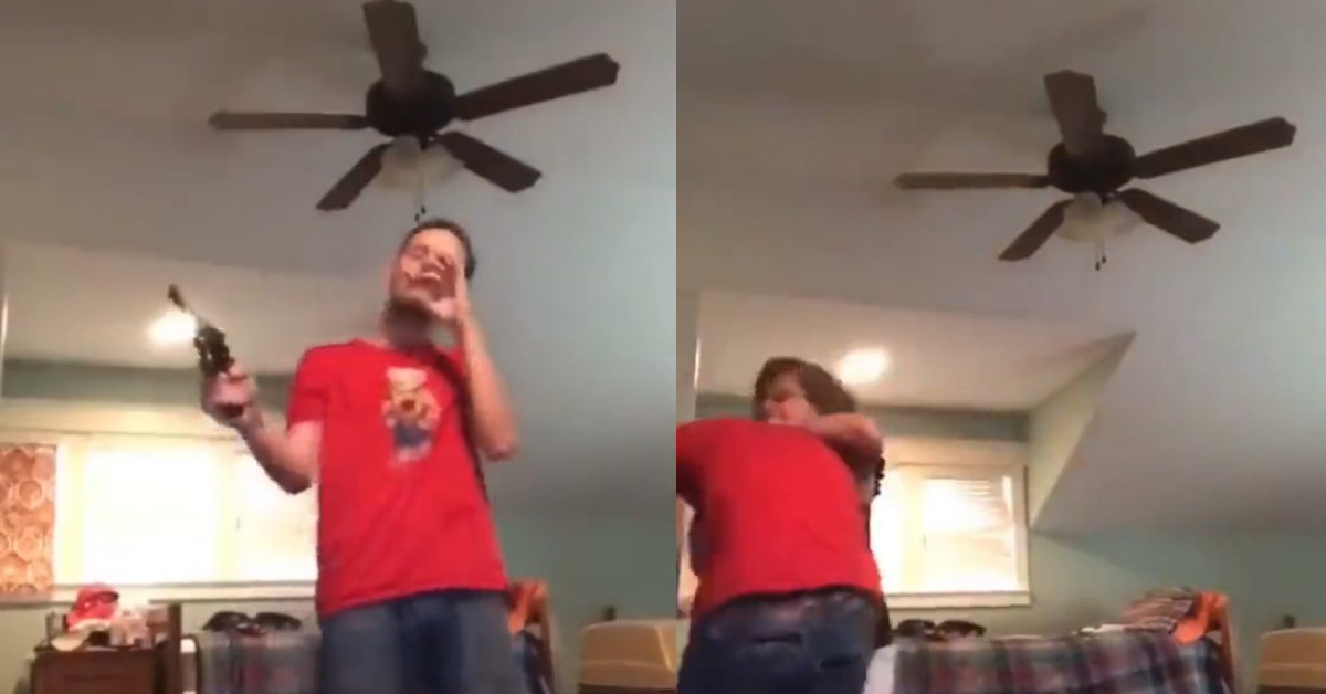 Man Viral Gun Stunt Video  