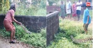 Karnatak: Python Rescue में बहादुर बच्चे ने की मदद, Video पर आया शानदार Reaction
