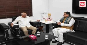 उत्तराखंड के CM ने गांधीनगर में गुजरात के CM पटेल से की मुलाकात