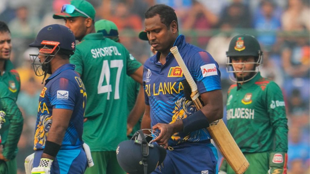 angelo mathews timed out