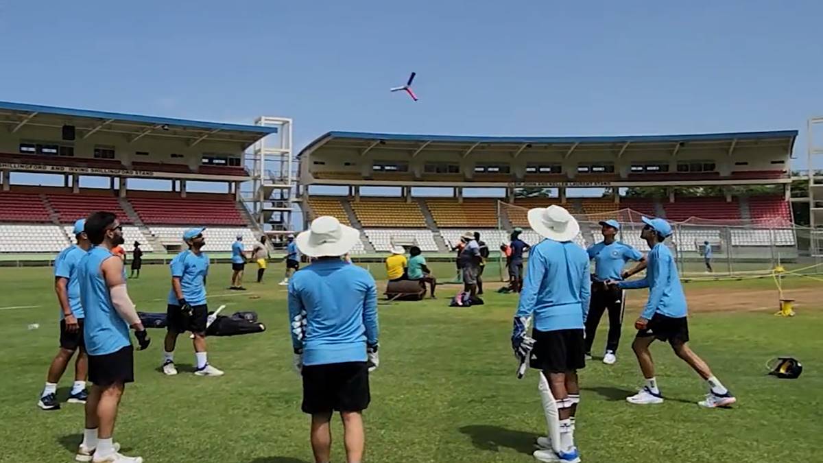 India Team Practice at Dominica