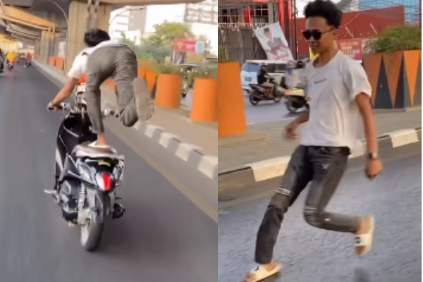Bike Stunt Accident Video Viral