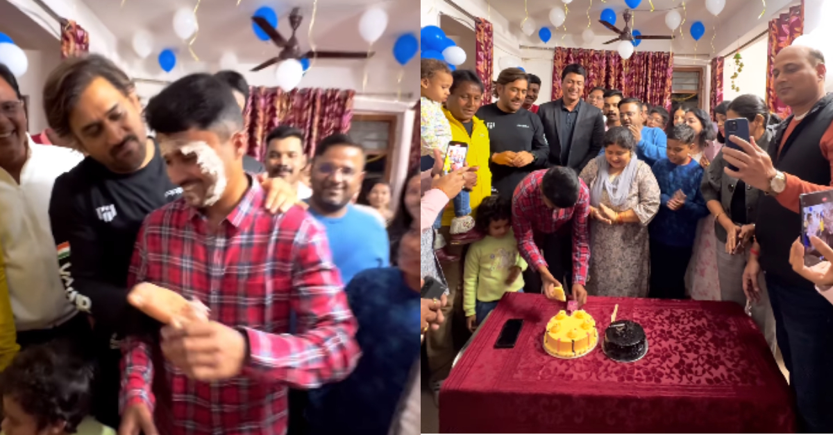 MS Dhoni Attends Friends Birthday Party