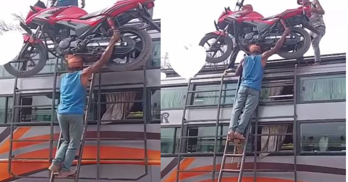 Man Boarded Bus With A Bike