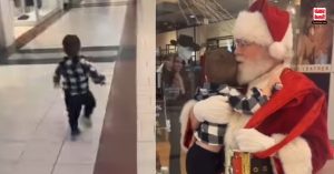 Mall में बच्चे को दिखा Santa Claus, पूरा वीडियो देख चेहरे पर आ जाएगी मुस्कान