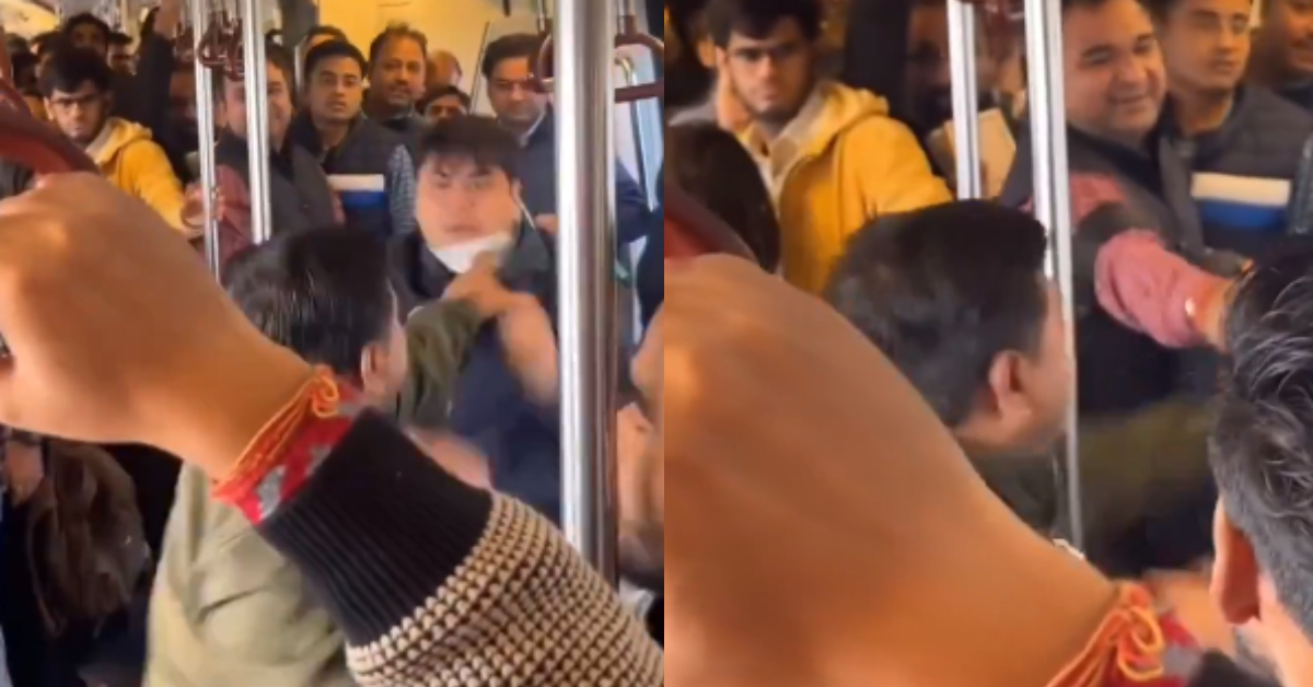 Delhi Metro Two Passengers Fight