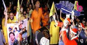 Dunki Release : Shahrukh Khan के fans ने ढोल,आतिशबाजी के साथ किया फिल्म का स्वागत