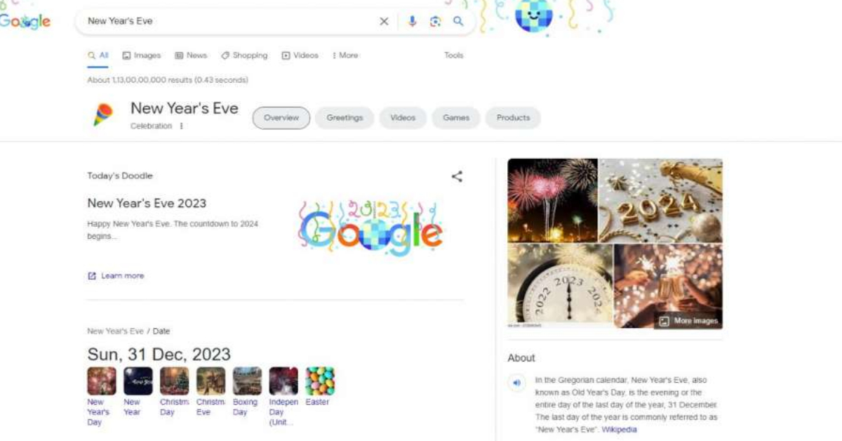 Google Celebrates New Year