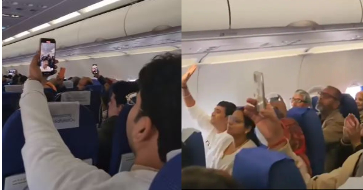 passengers sing ram aayenge on indigo flight to ayodhya