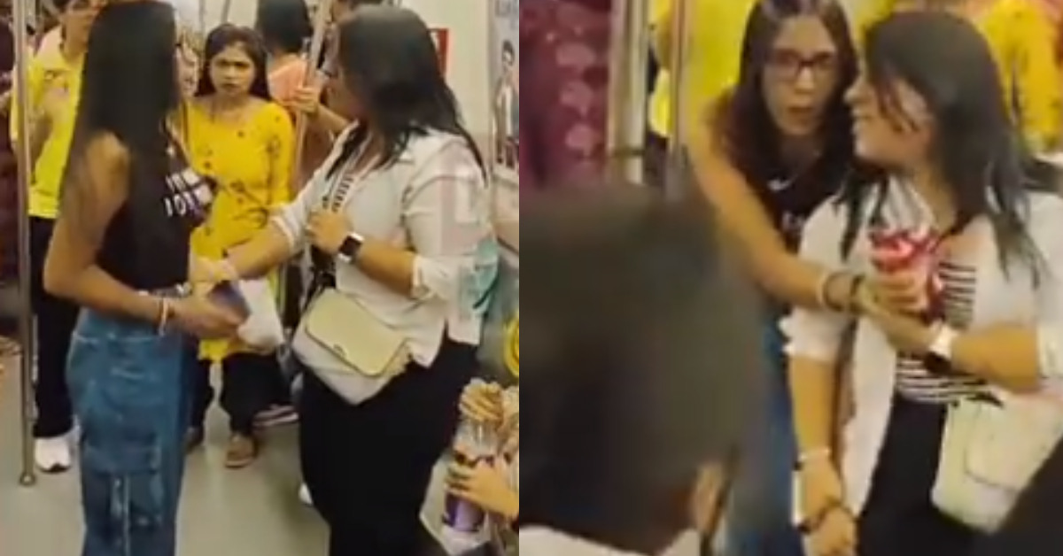 Two Women Fighting For Seat
