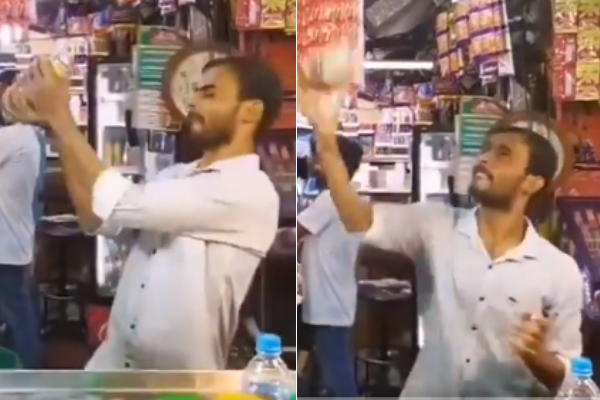 Man Making Strange Way Cocktail
