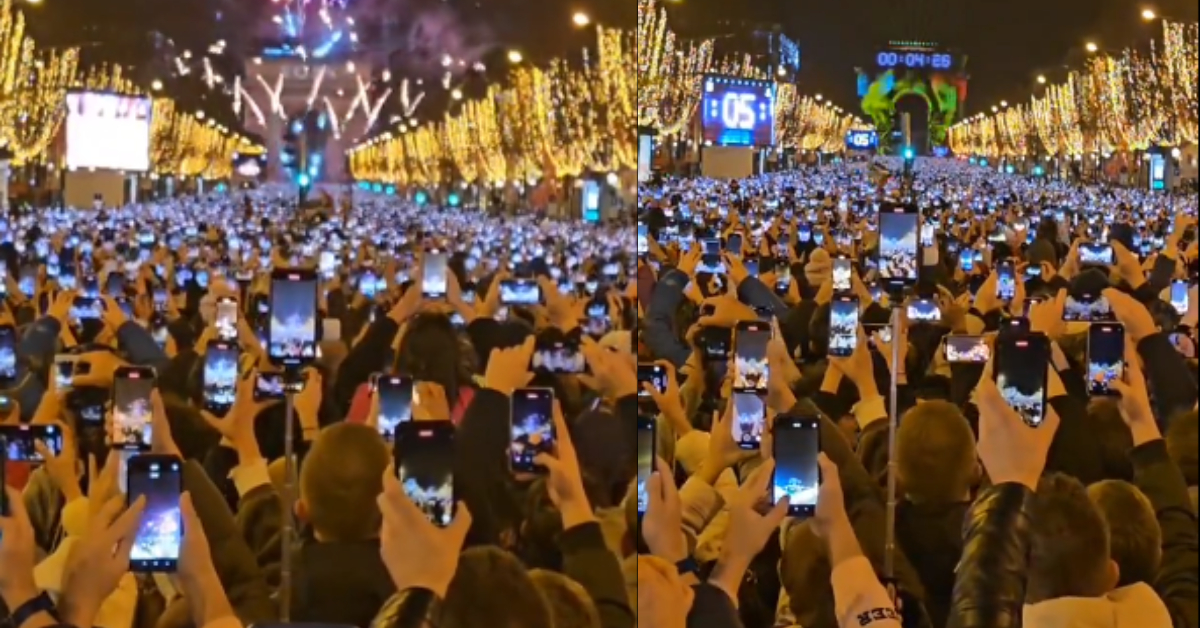 Phone Screens Spotted Capturing New Year