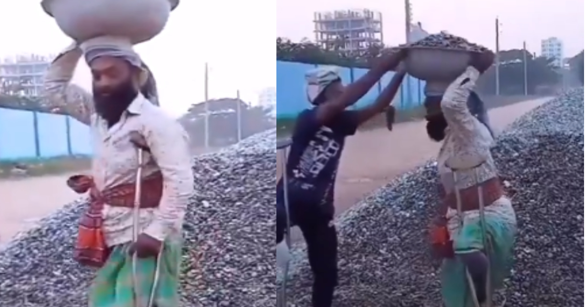 Two Disable Person Labour Work Viral