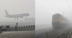 Delhi: घने कोहरे से यात्रियों की बढ़ी परेशानी, फ्लाइट्स और 22 ट्रेनें विलंबित
