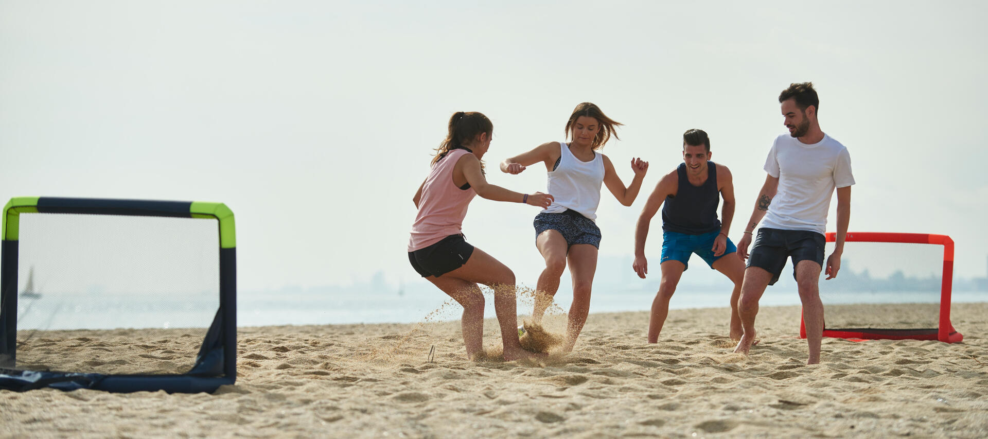 people playing football on the terrace