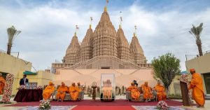 Abu Dhabi में शुरू हुआ BAPS हिन्दू मंदिर का अभिषेक समारोह