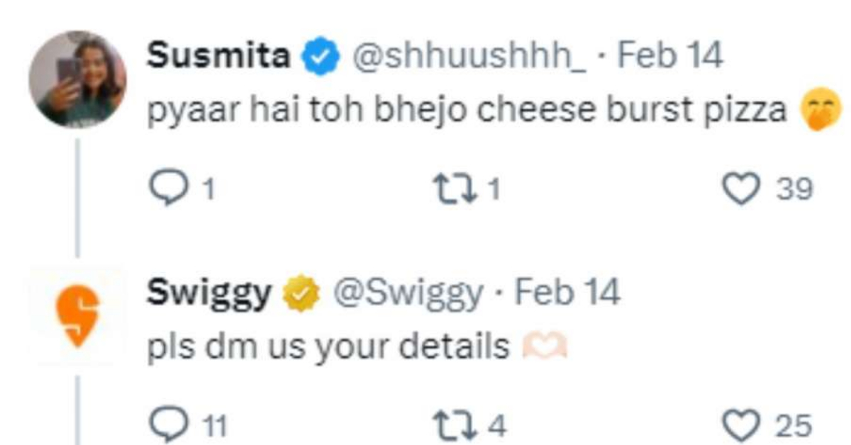 Swiggy Valentines Day Pizza