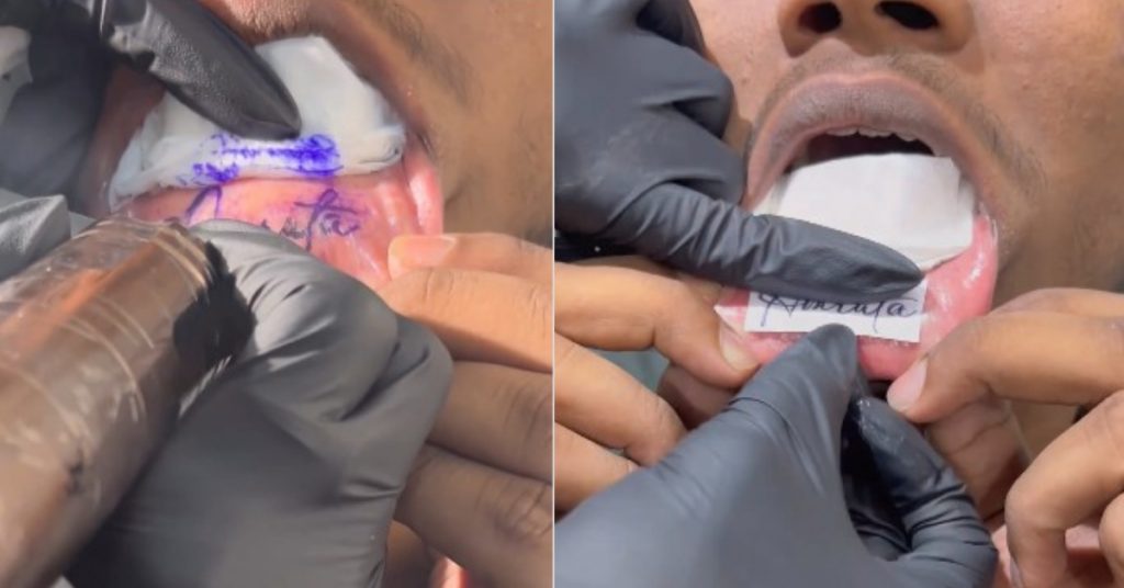 Tatoo on Lower Lip