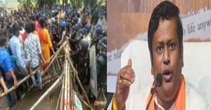 Sandeshkhali : विरोध प्रदर्शन के दौरान पुलिस ने बंगाल भाजपा प्रमुख सुकांत मजूमदार को घसीटा