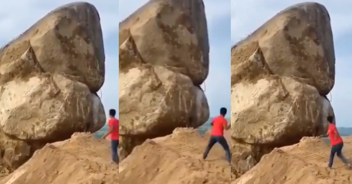Man Trobbled Mountain Stone Video
