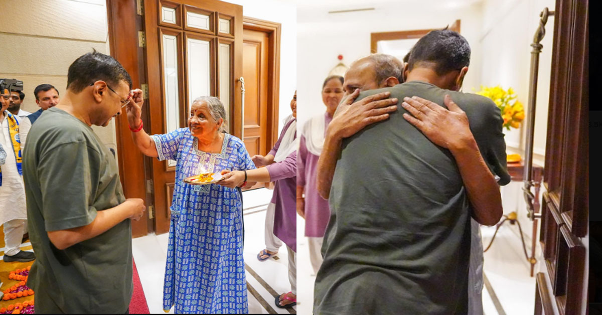 CM अरविंद केजरीवाल अपने माता-पिता के गले लगकर हुए भावुक
