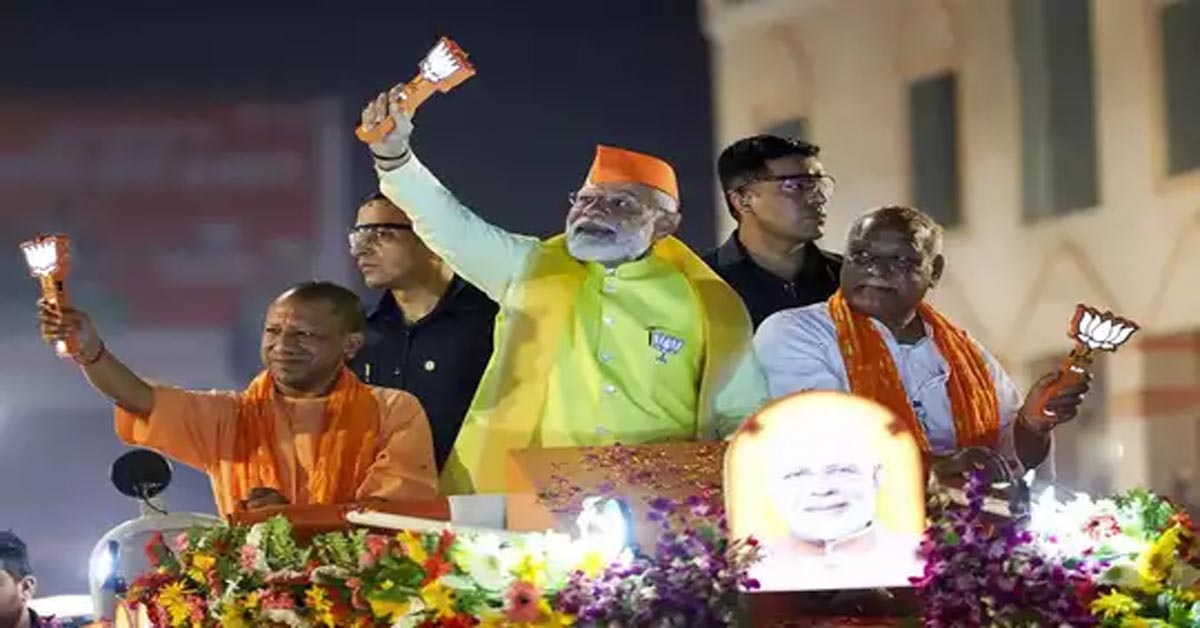 PM Modi ने अयोध्या में निकाला भव्य रोड़ शो, CM योगी भी हुए शामिल