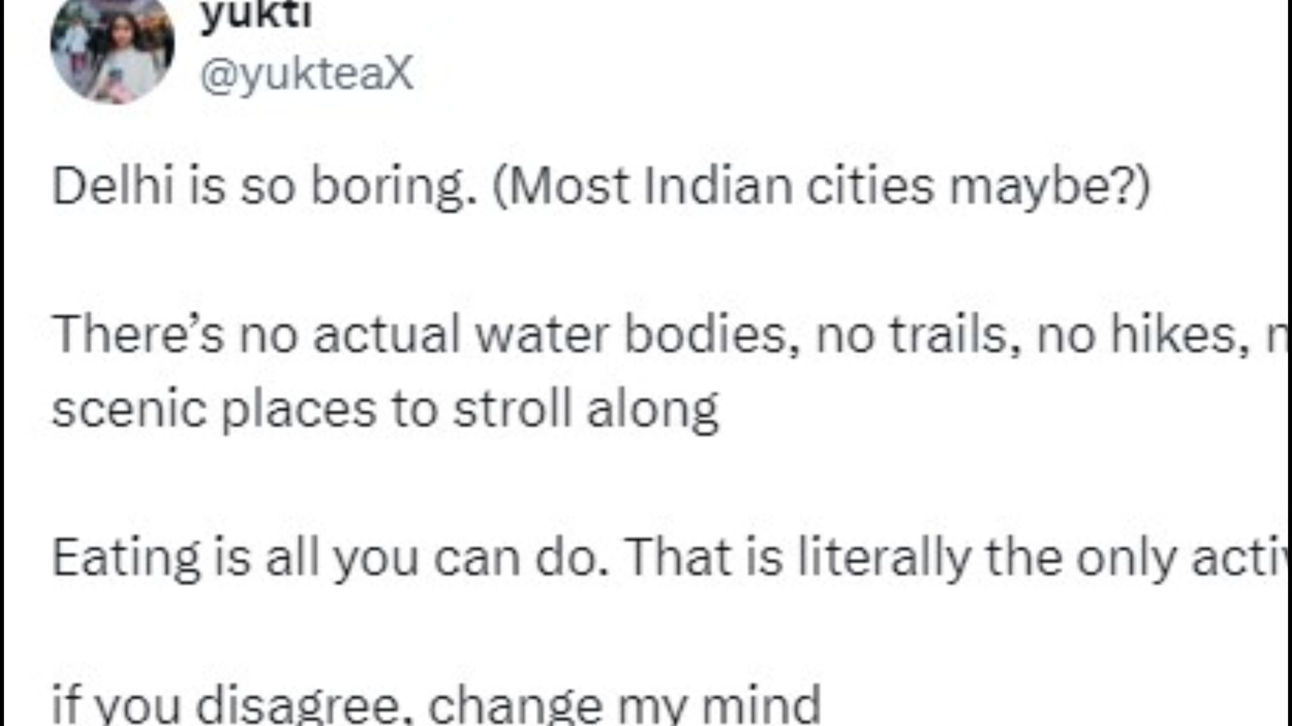 Delhi Is Boring tweet Debate