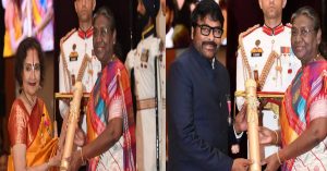 Padma Awards: राष्ट्रपति ने पद्म पुरस्कार से किया सम्मानित, सत्यब्रत मुखर्जी को पद्म भूषण, वैजयंतीमाला को पद्म विभूषण, त्यनारायण बेलेरी को पद्म श्री