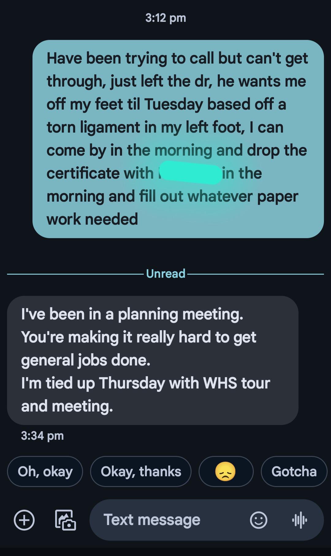 Boss Prioritizes Work Over Wellbeing