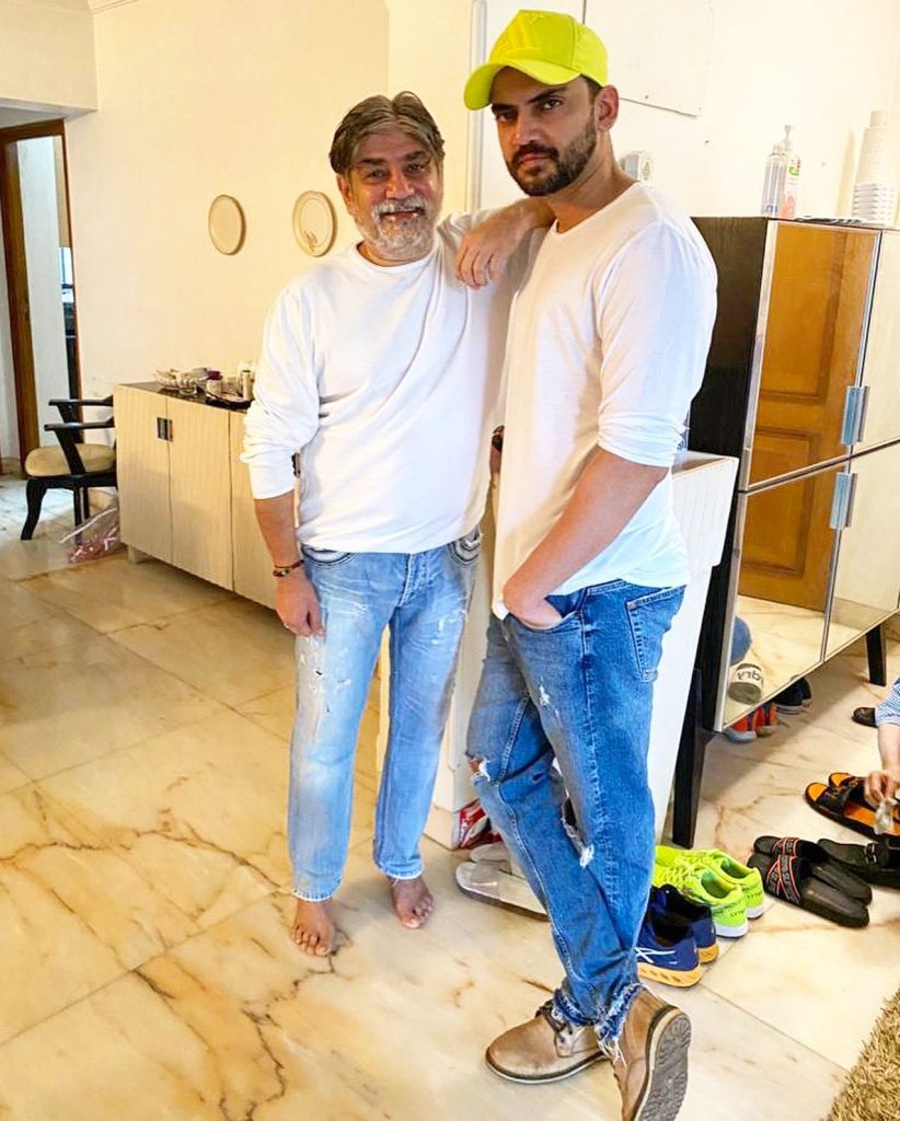 Zaheer Iqbal with his father