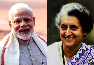 PM Modi and Indra Gandhi