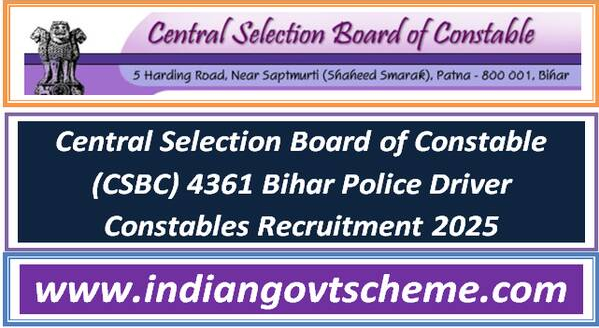Bihar Police Driver Constable Recruitment 2025