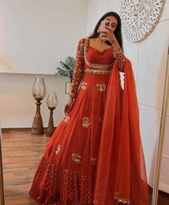 Embroidered Anarkali Suits