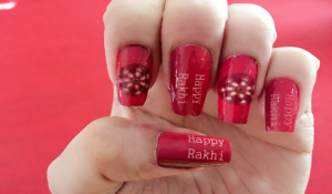 rakhi theme nail art