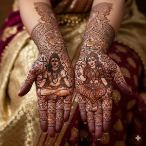Shiva-Parvati Mehndi Design