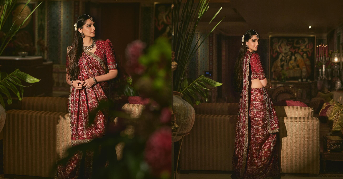 Trendy Bandhani Saree Design