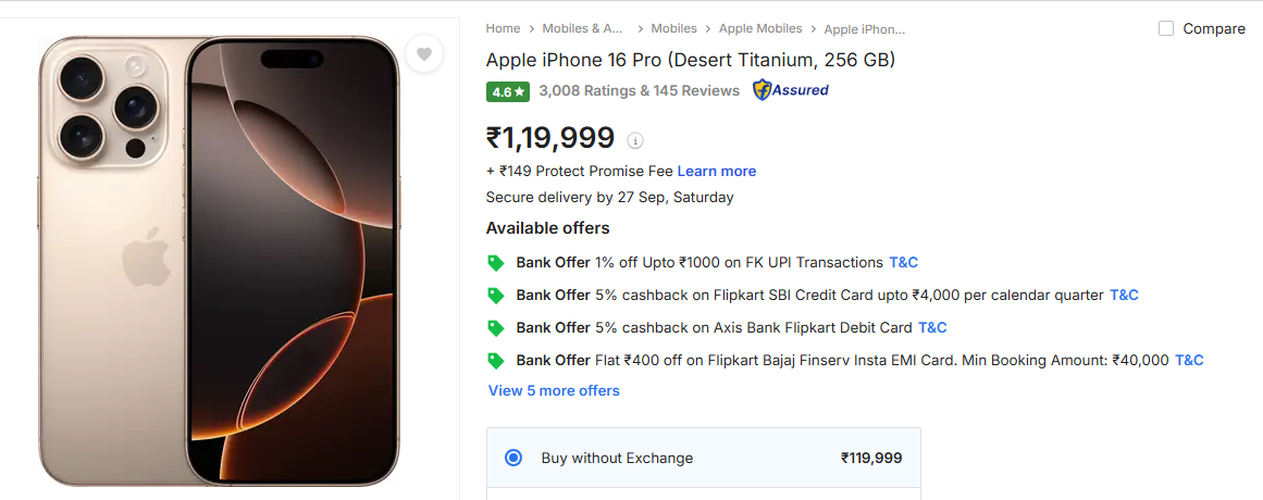 Flipkart BBD Sale