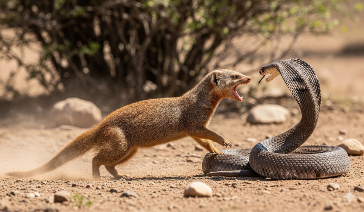 snake and mongoose fight