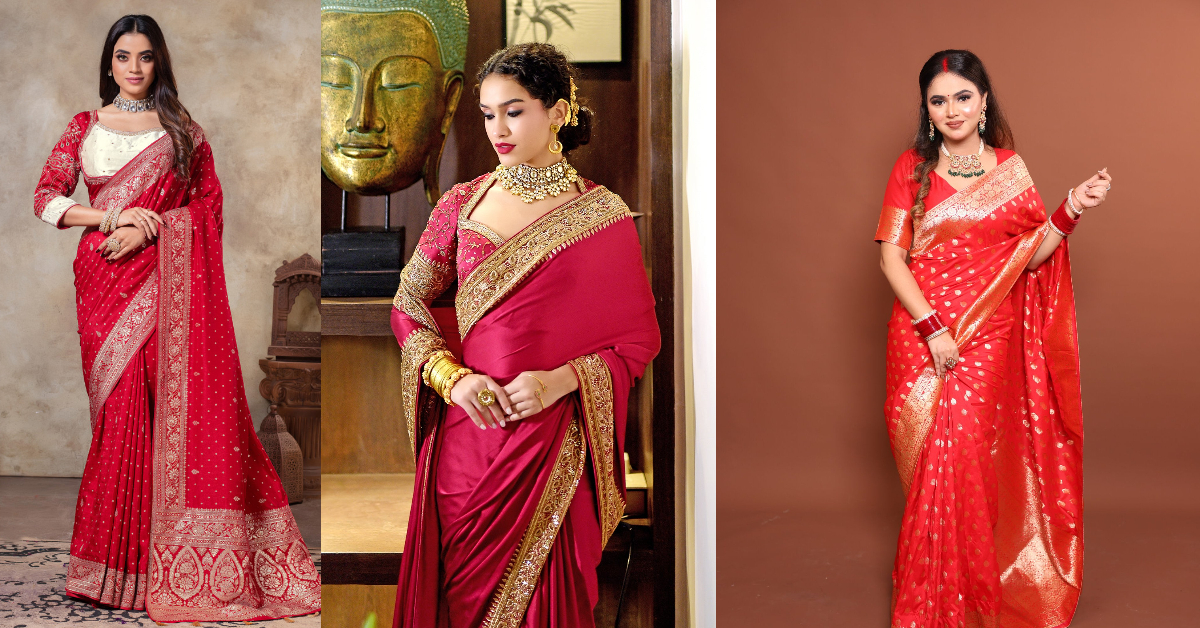 Chhath Puja 2025 Red Saree Looks( Source: Social Media)