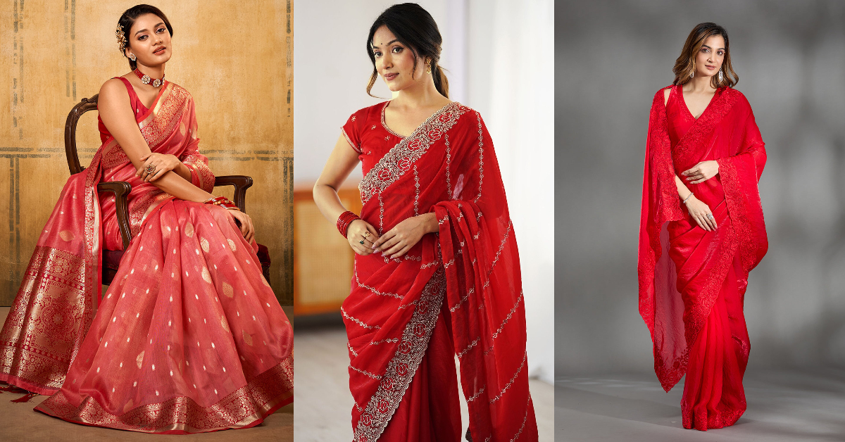 Chhath Puja 2025 Red Saree Looks( Source: Social Media)