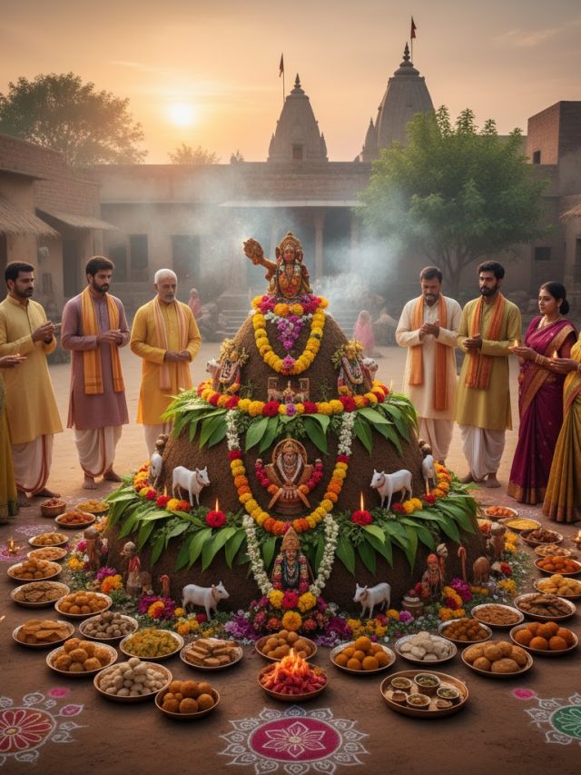 govardhan puja 2025 wishes  “प्रेम और भक्ति से भरा गोवर्धन पूजा   ” अपनों को भेजें शुभकामनाएं