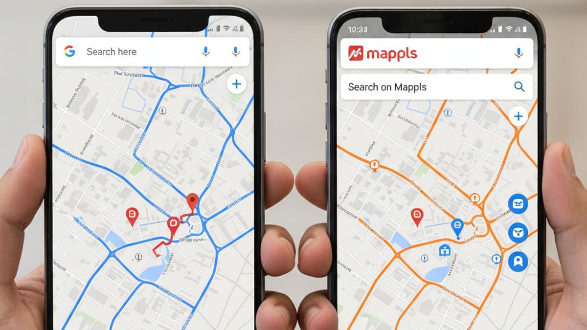 Google Maps vs Mappls