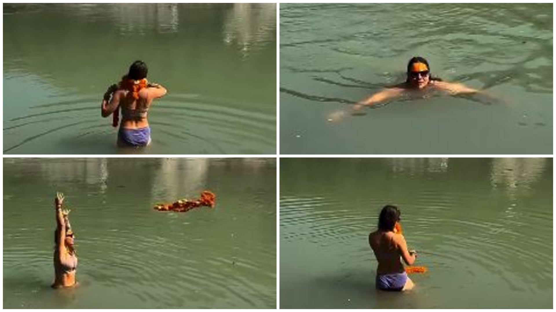 Foreign Girl in Ganga